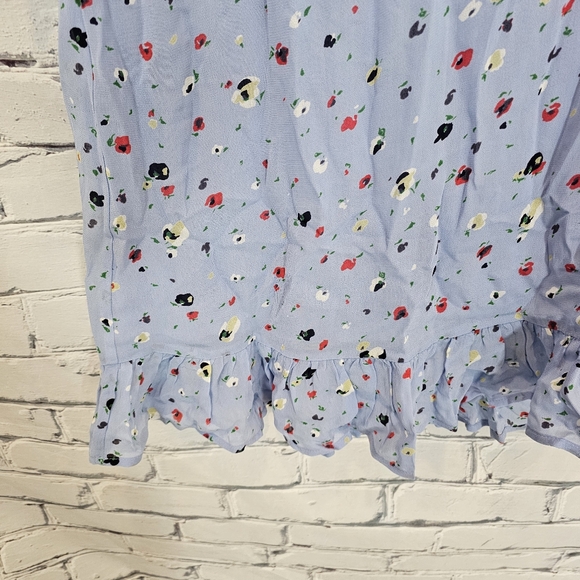 Ganni Dainty Georgette Dress In Serenity Blue - Picture 5 of 9